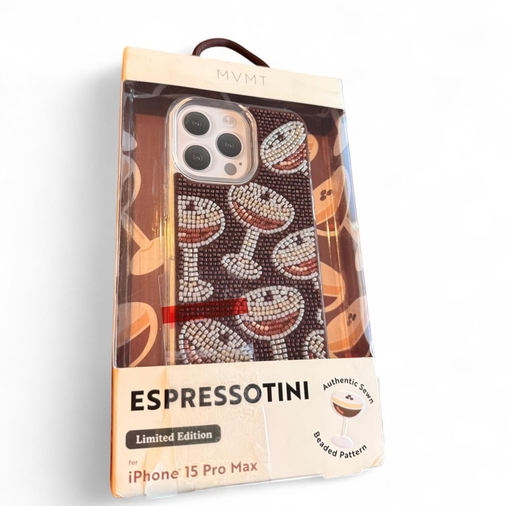 MVMT Espresso Martini Beaded Apple iPhone 15 Pro Max Beaded Case Espressotini
